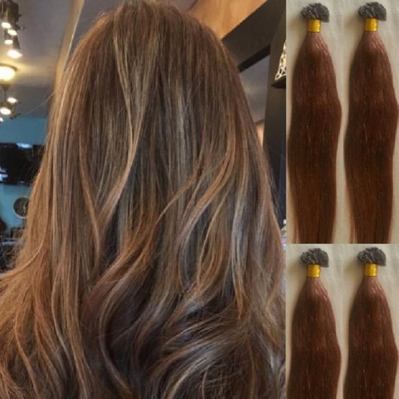 22″ 100 grams100 strands U Tip (Nail Tip) Beaded Fusion #6